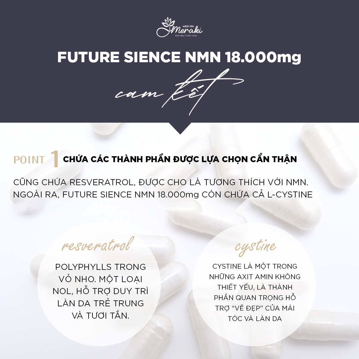  Thực phẩm bổ sung NMN 18000mg - Viên nang kháng axit (Resveratrol L-Cystine 90 viên) [NMN] 