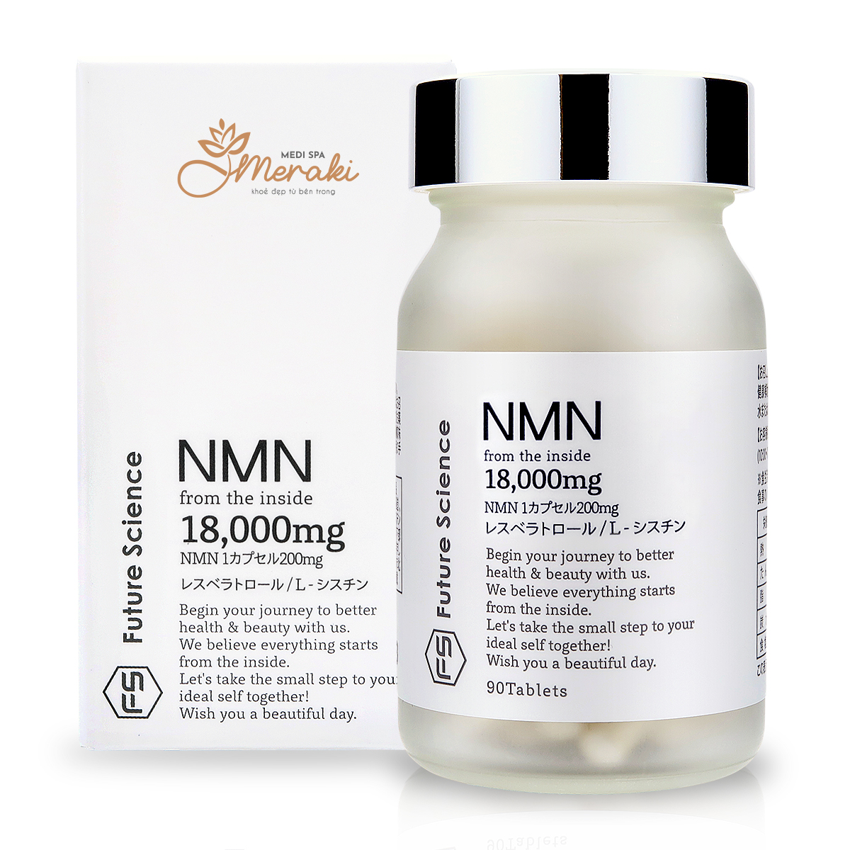  Thực phẩm bổ sung NMN 18000mg - Viên nang kháng axit (Resveratrol L-Cystine 90 viên) [NMN] 