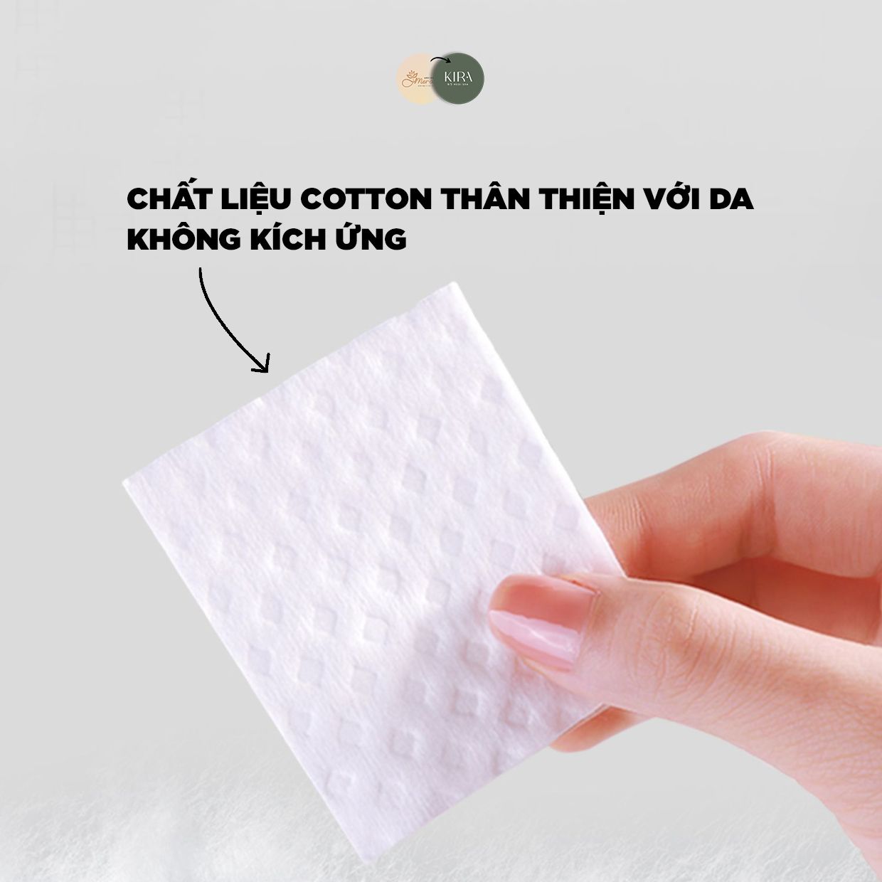  Bông Tẩy Trang Cotton mềm mịn dành cho mọi loại da - Gói 50 miếng [MERAKI MEDI] 