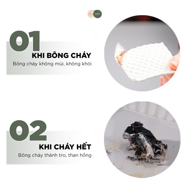  Bông Tẩy Trang Cotton mềm mịn dành cho mọi loại da - Gói 50 miếng [MERAKI MEDI] 