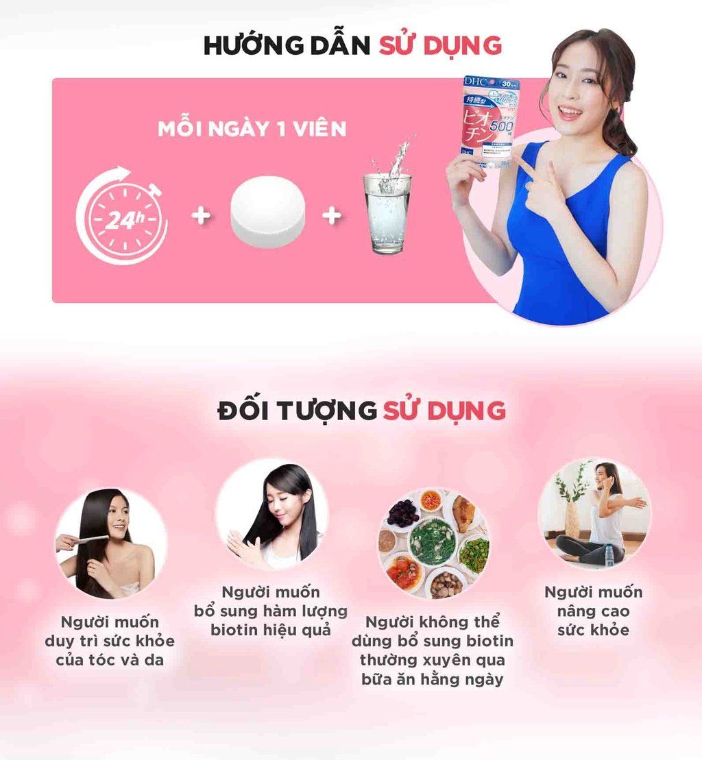  Viên uống DHC Biotin ngăn rụng tóc, hỗ trợ mọc tóc Biotin gói 30 viên (30 Ngày) [DHC] 