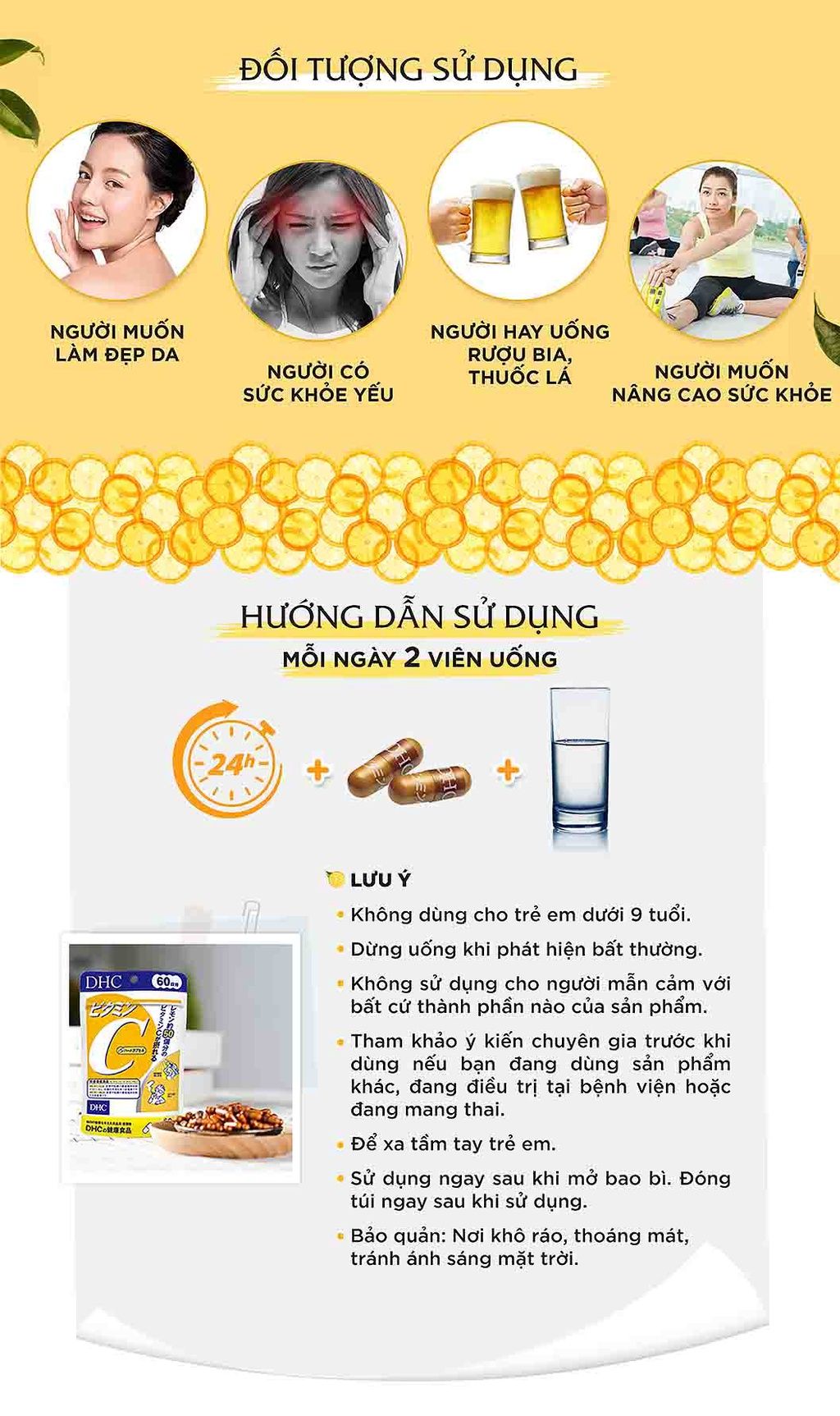  Viên uống bổ sung vitamin C DHC sáng da, mờ thâm, tăng cường đề kháng gói 60 viên (30 ngày) và gói 180 viên (90 ngày) [DHC] 
