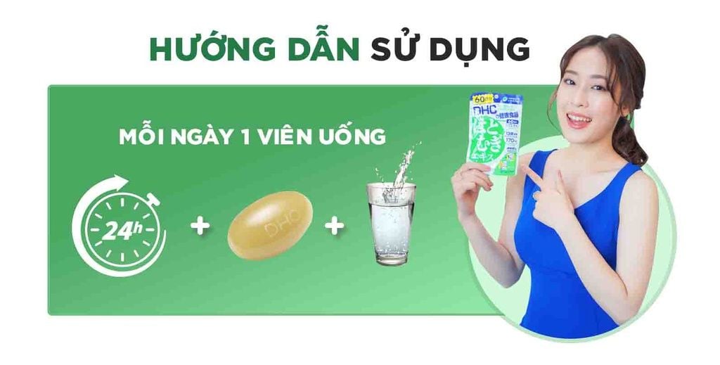  Viên uống sáng da DHC Nhật Bản Adlay Extract gói 30 viên (30 ngày) [DHC] 