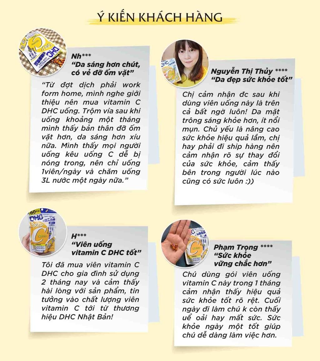  Viên uống bổ sung vitamin C DHC sáng da, mờ thâm, tăng cường đề kháng gói 60 viên (30 ngày) và gói 180 viên (90 ngày) [DHC] 