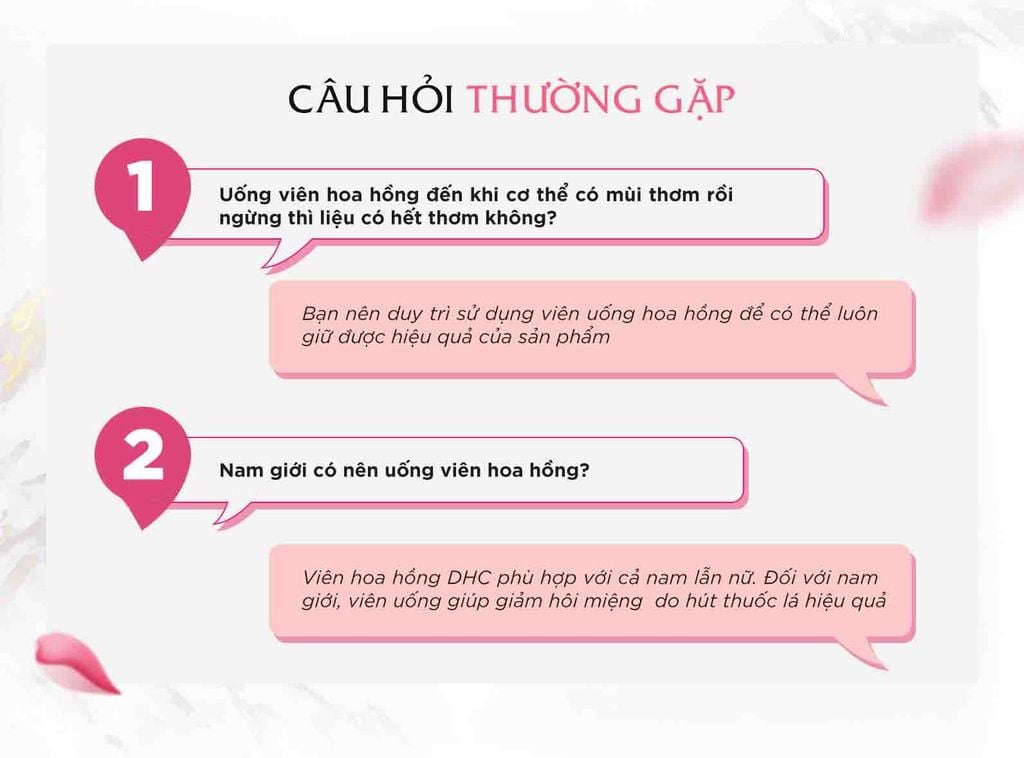  Viên uống thơm cơ thể DHC Rose giúp ngăn mùi, tỏa hương hoa hồng tự nhiên gói 60 viên (30 ngày) [DHC] 