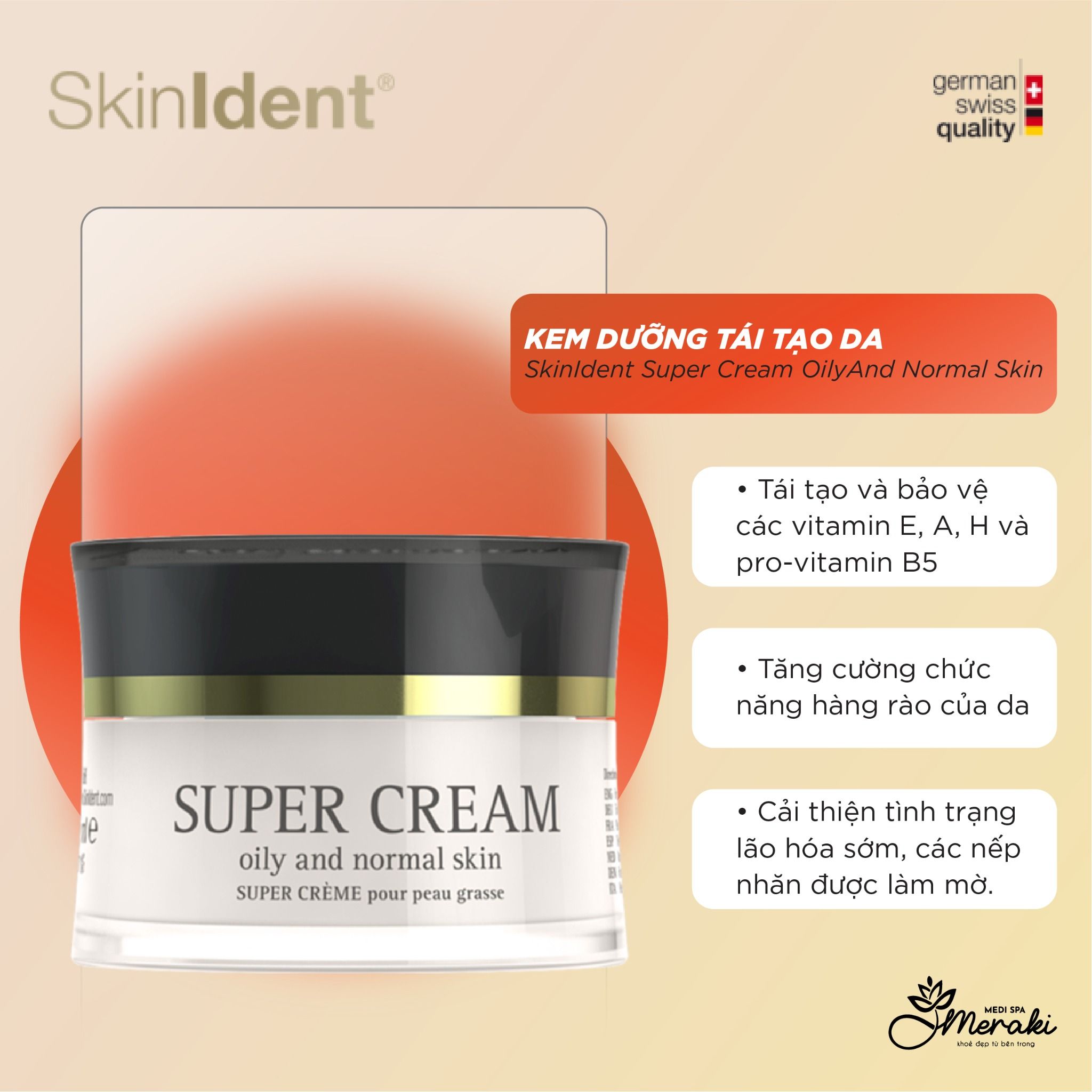  Siêu Kem Dưỡng Tái Tạo Da Super Cream Oily And Normal Skin 30ml [SKINIDENT] 