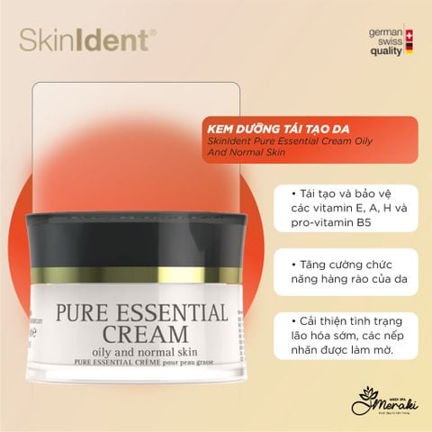 Siêu Kem Dưỡng Tái Tạo Da SkinIdent Pure Essential Cream Oily And Normal Skin 30ml [SKINIDENT] 