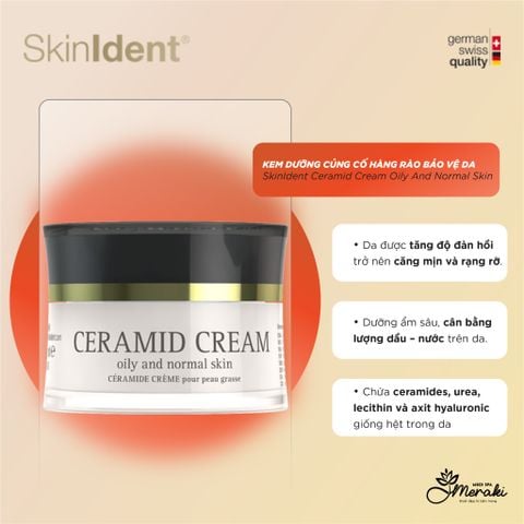  Kem Dưỡng Củng Cố Hàng rào Bảo vệ Da SkinIdent Ceramid Cream Oily And Normal Skin [SKINIDENT] 