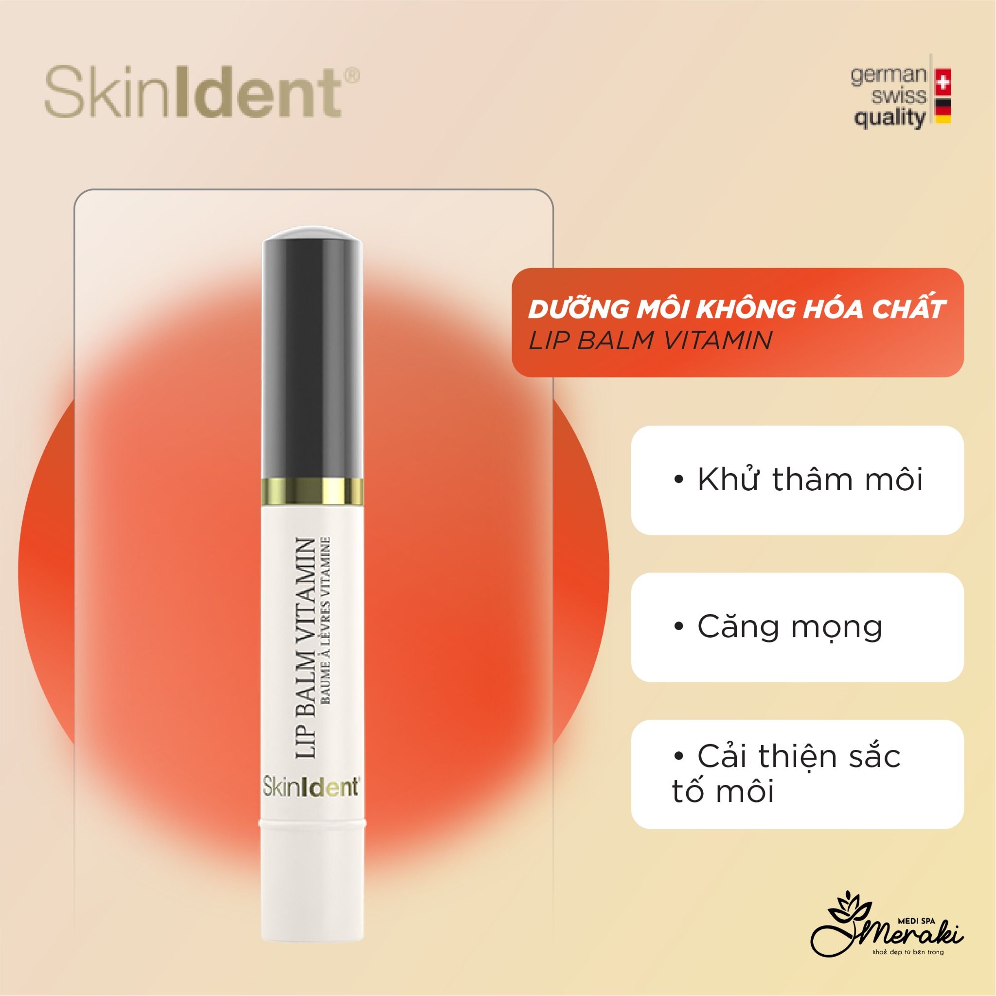  Son dưỡng môi LIP BALM VITAMIN [SKINIDENT] 