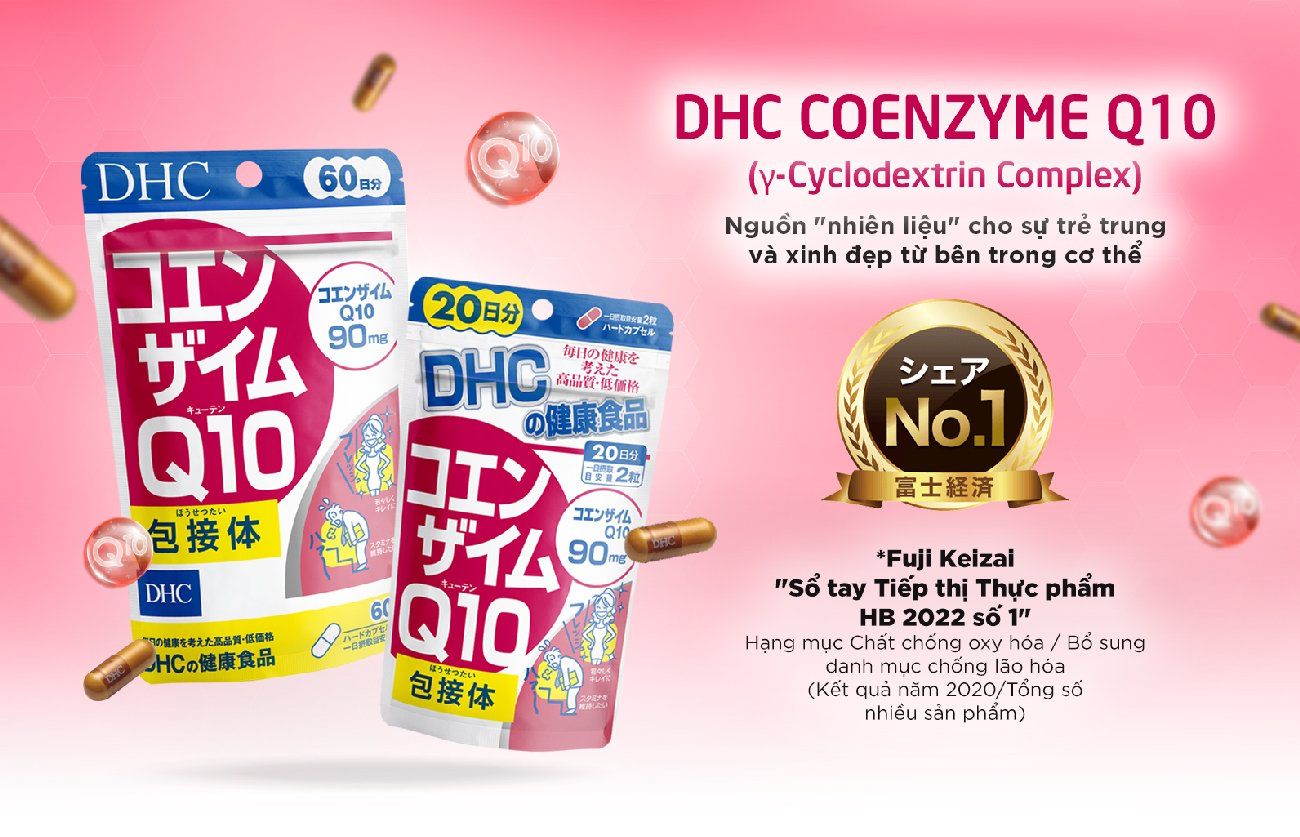  Viên uống chống lão hóa da DHC Nhật Bản Coenzyme Q10 60 viên (30 ngày) và 180 viên (90 ngày) [DHC] 