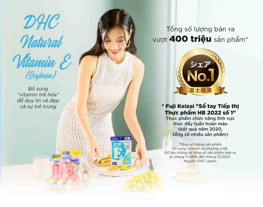  Viên uống bổ sung Vitamin E DHC Nhật Bản gói 30 viên (30 ngày) và gói 90 viên (90 ngày) [DHC] 