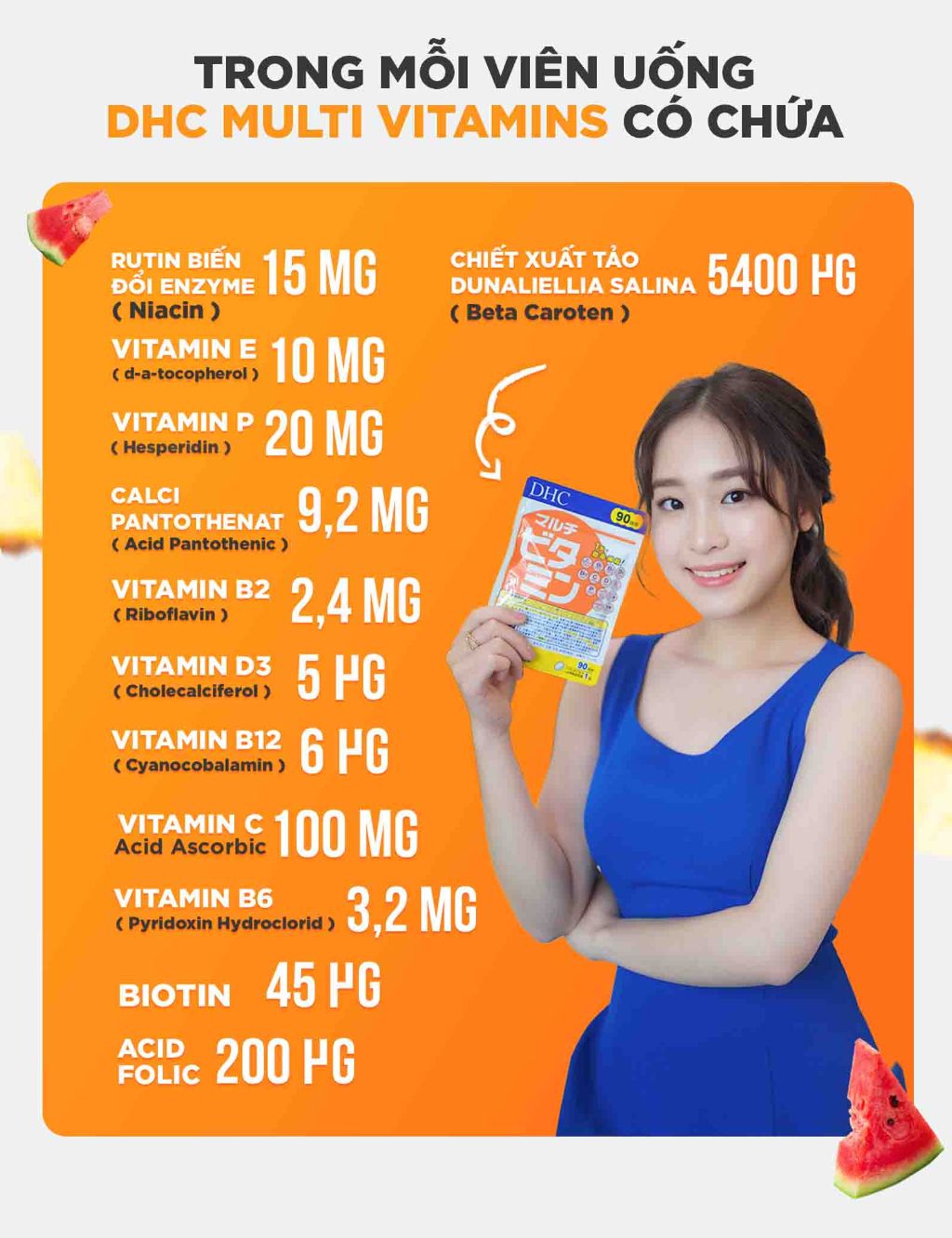  Viên uống Vitamin tổng hợp DHC (New) bổ sung 12 loại vitamin thiết yếu gói 30 viên (30 ngày) và gói 90 viên (90 ngày) [DHC] 
