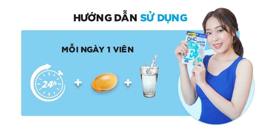  Viên uống bổ sung Vitamin E DHC Nhật Bản gói 30 viên (30 ngày) và gói 90 viên (90 ngày) [DHC] 