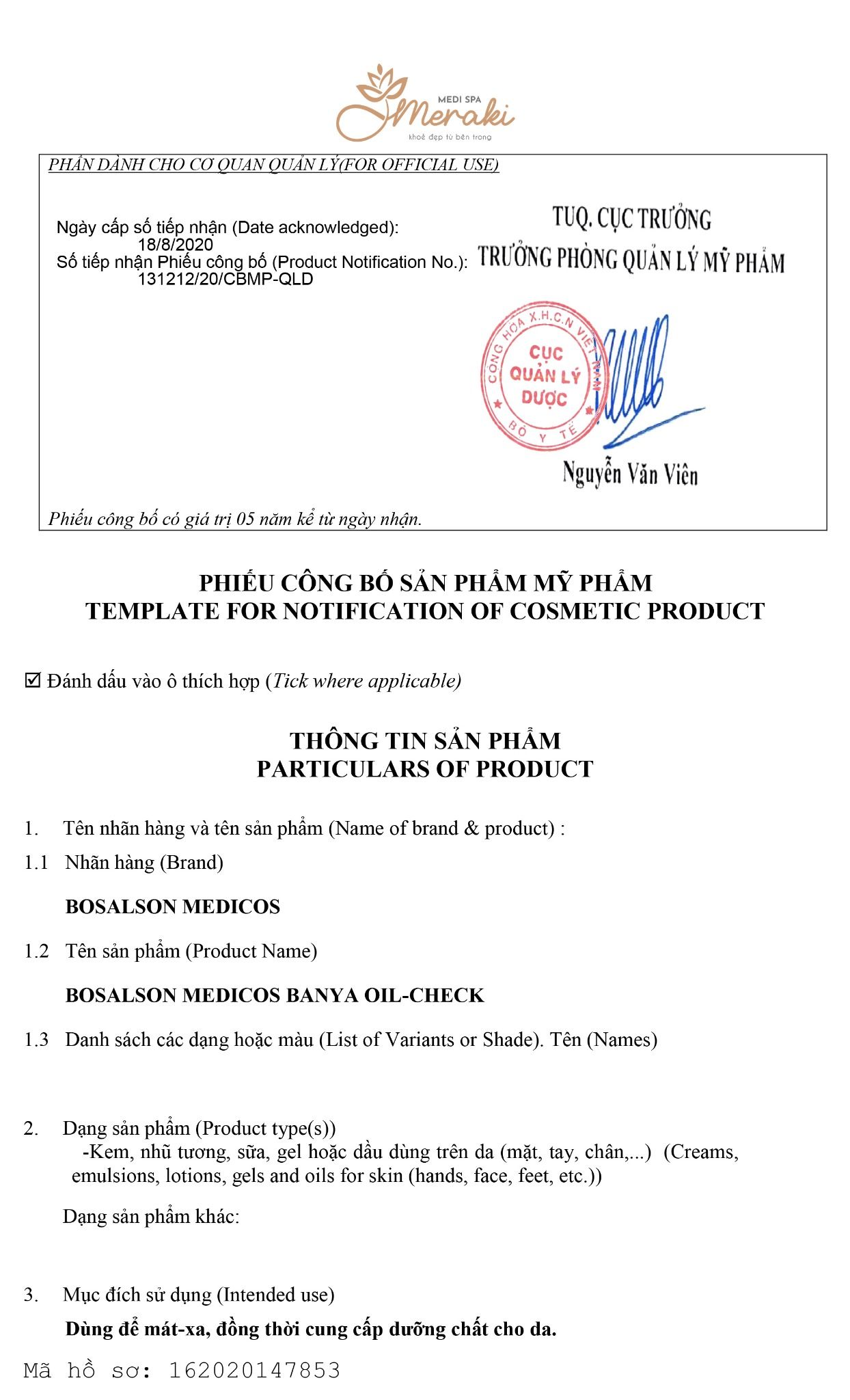  Tinh dầu dược liệu BOSALSON CHECK OIL [BOSALSON MEDICOS] 