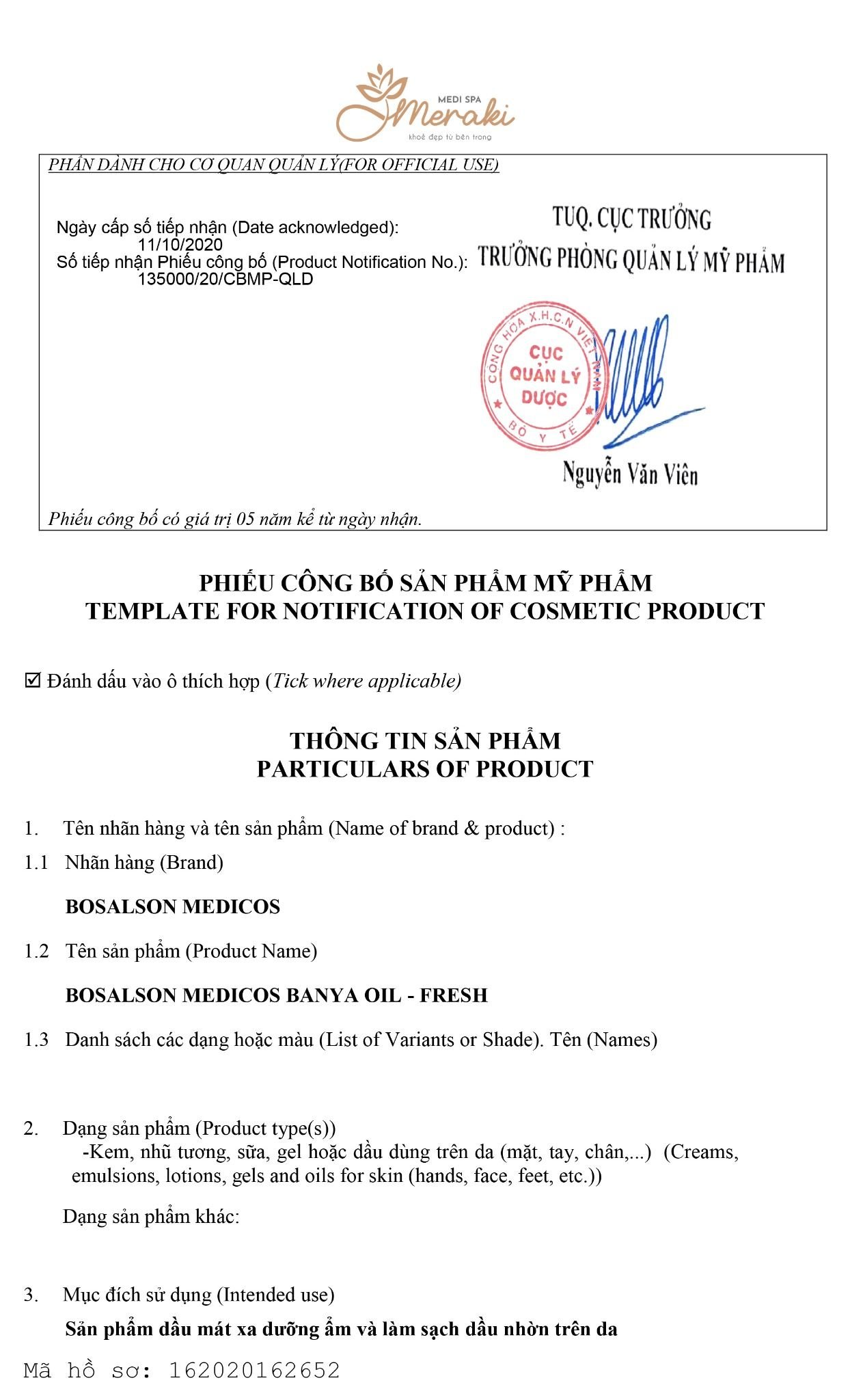  Tinh dầu dược liệu BOSALSON FREE OIL [BOSALSON MEDICOS] 