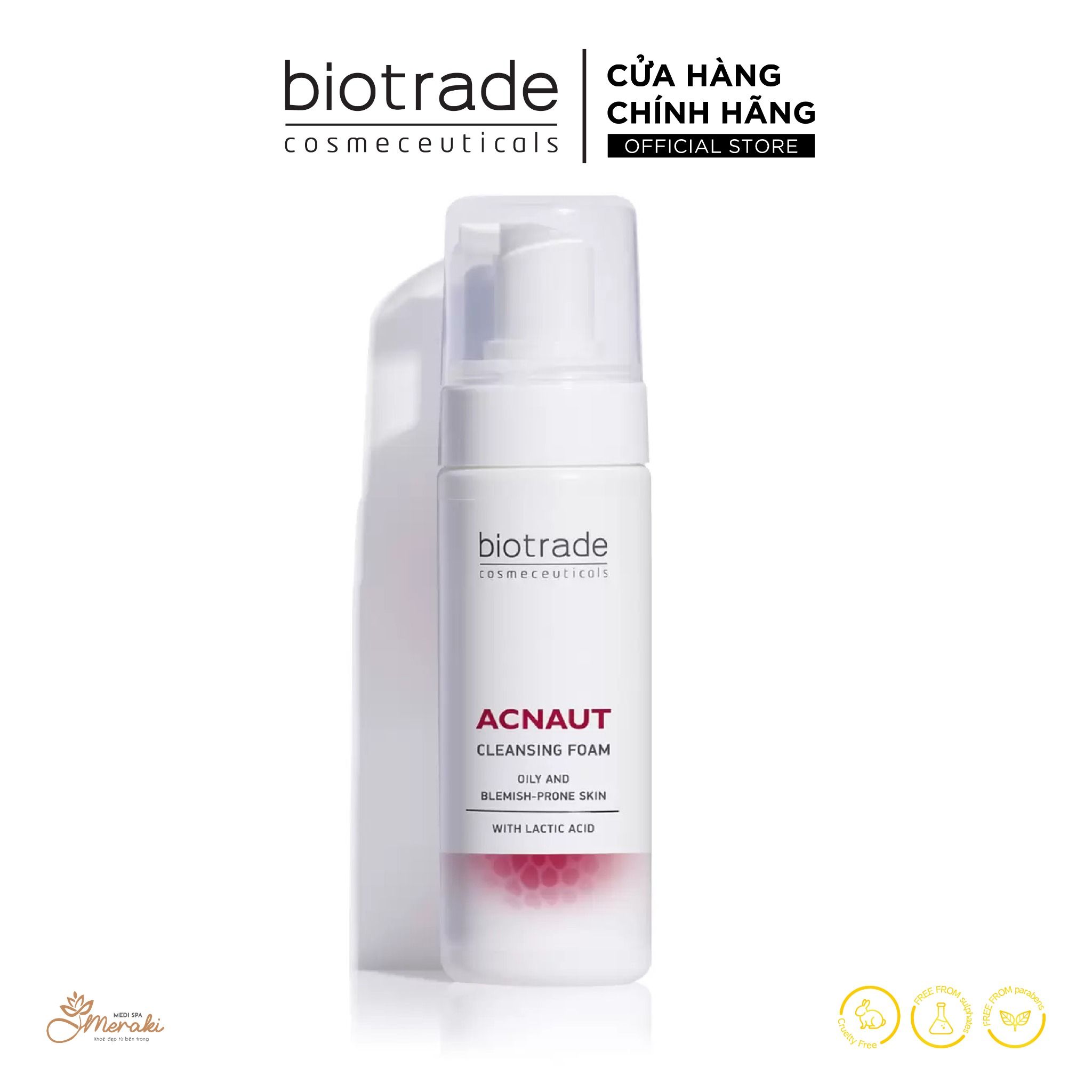  Sữa rửa mặt dạng bọt ACNE OUT FOAM 150ml [BIOTRADE] 