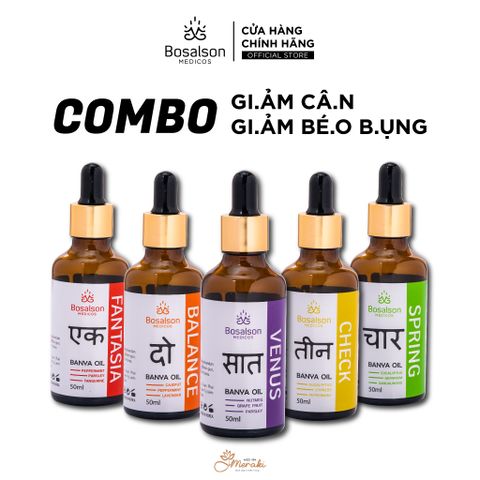  Combo dược liệu massage chăm sóc giảm cân, giảm béo bụng BOSALSON OIL [BOSALSON MEDICOS] 
