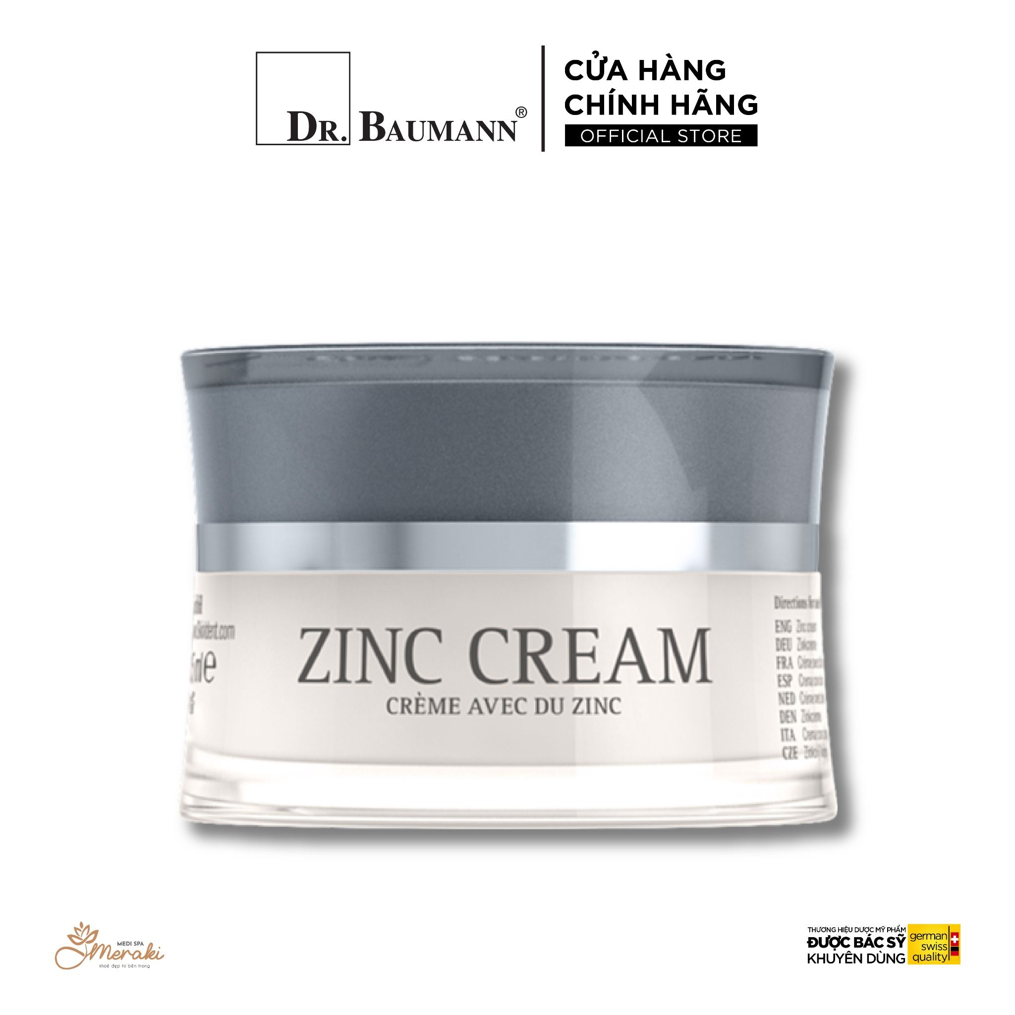  Kem Dưỡng Kháng Dầu Và Tinh Khiết Da ZINC CREAM [DR.BAUMANN] 