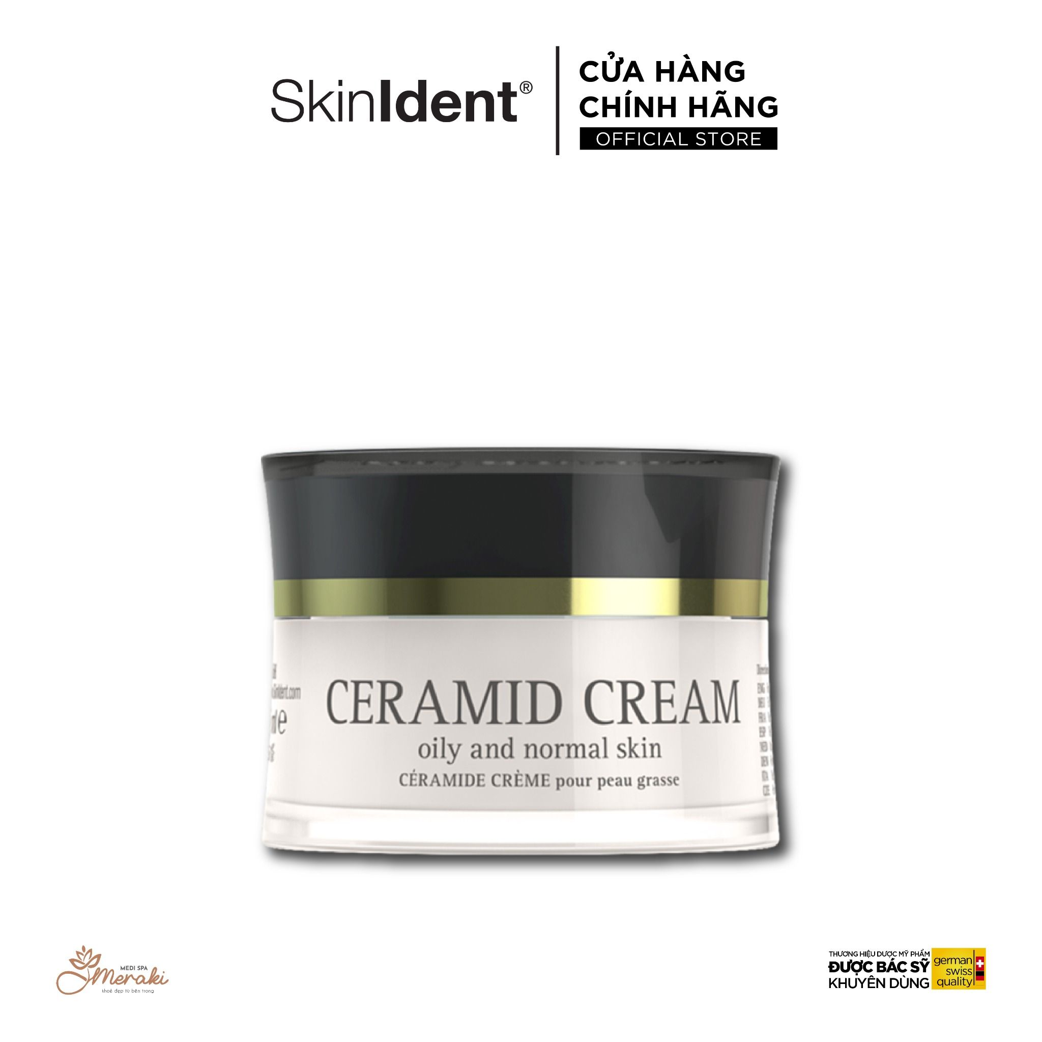  Kem Dưỡng Củng Cố Hàng rào Bảo vệ Da SkinIdent Ceramid Cream Oily And Normal Skin [SKINIDENT] 