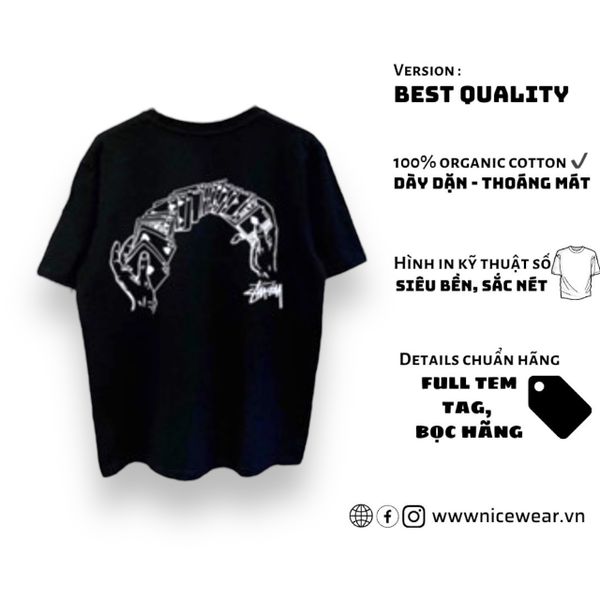  Áo stussy họa tiết lá bài 