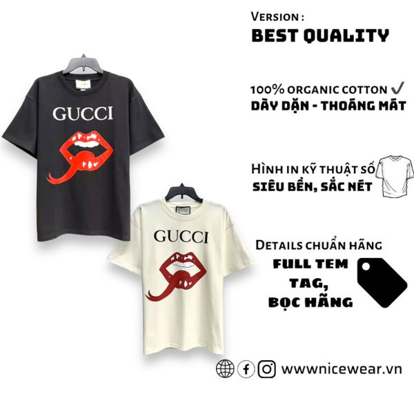  Áo thun Gucci - họa tiết lips 