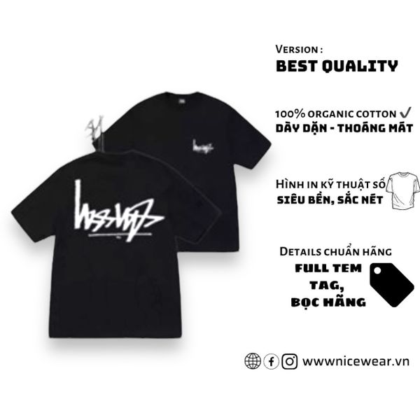  Áo stussy - họa tiết chữ ngược 