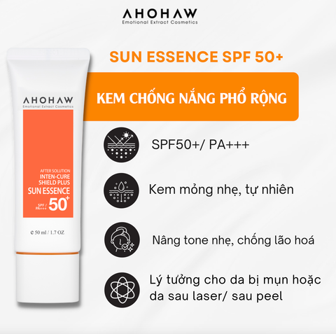  Tinh chất chống nắng Ahohaw Inten-Cure Shilde Plus Sun Essence - SPF 50+/PA+++ ( 50 ml ) 