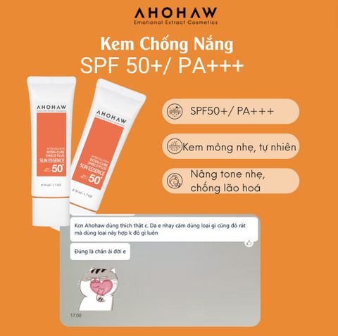  Tinh chất chống nắng Ahohaw Inten-Cure Shilde Plus Sun Essence - SPF 50+/PA+++ ( 50 ml ) 