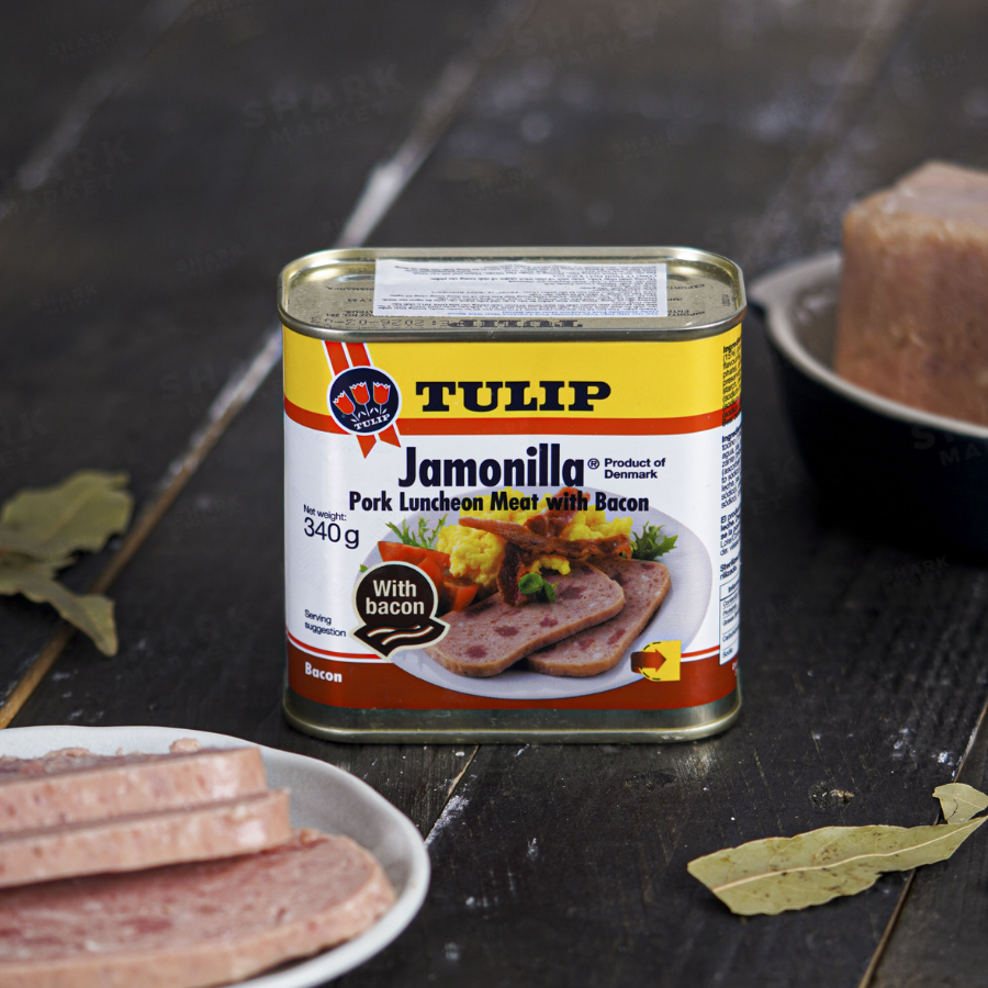 Thịt heo hộp Tulip Jamonilla Pork Luncheon Meat With Bacon 340g