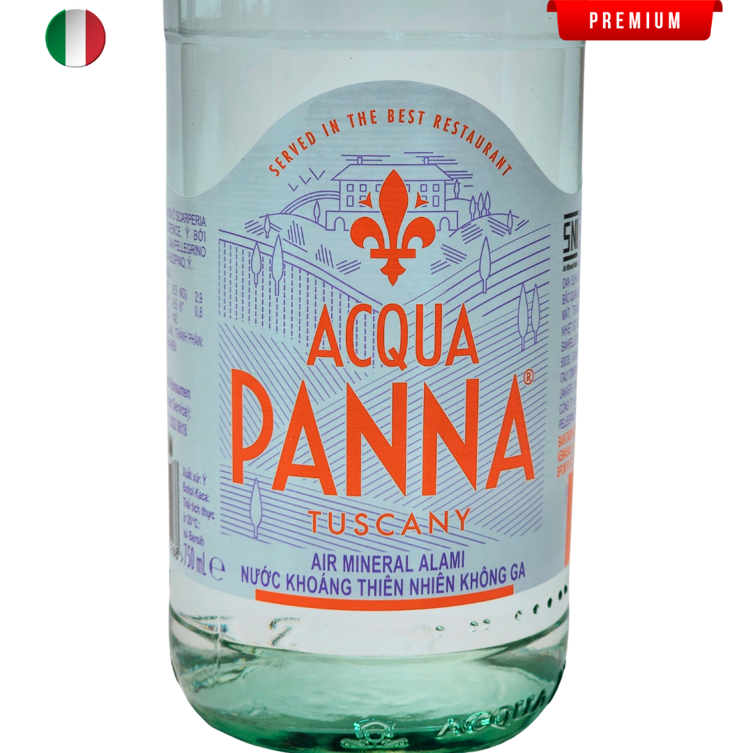 NƯỚC KHOÁNG THIÊN NHIÊN KHÔNG GA ACQUA PANNA 750ML (chai thủy tinh)