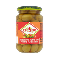Oliu xanh nhồi ớt ngọt Crespo 370ml
