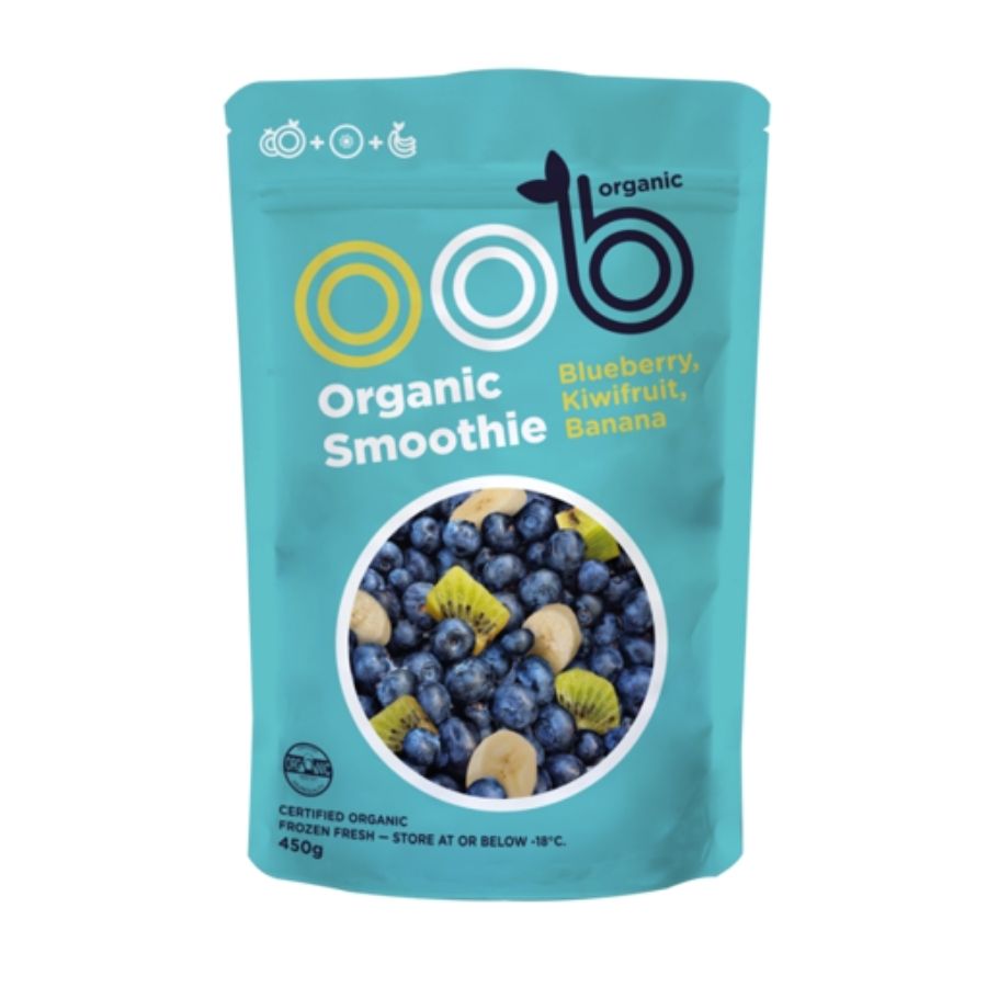 Hỗn hợp Việt Quất, Chuối và Kiwi hữu cơ đông lạnh OOB New Zealand - 450g