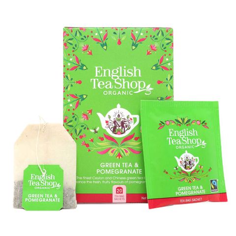Trà Organic Green Tea & Pomegranate - English Tea Shop - 20 gói