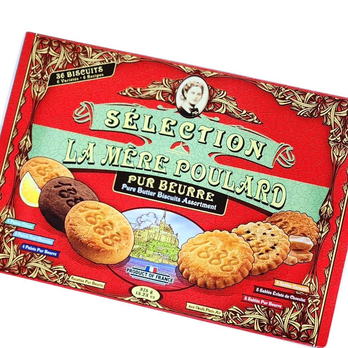 Bánh quy bơ - La Mère Poulard - Pure Butter Biscuits Assortment 6 Varieties 375g