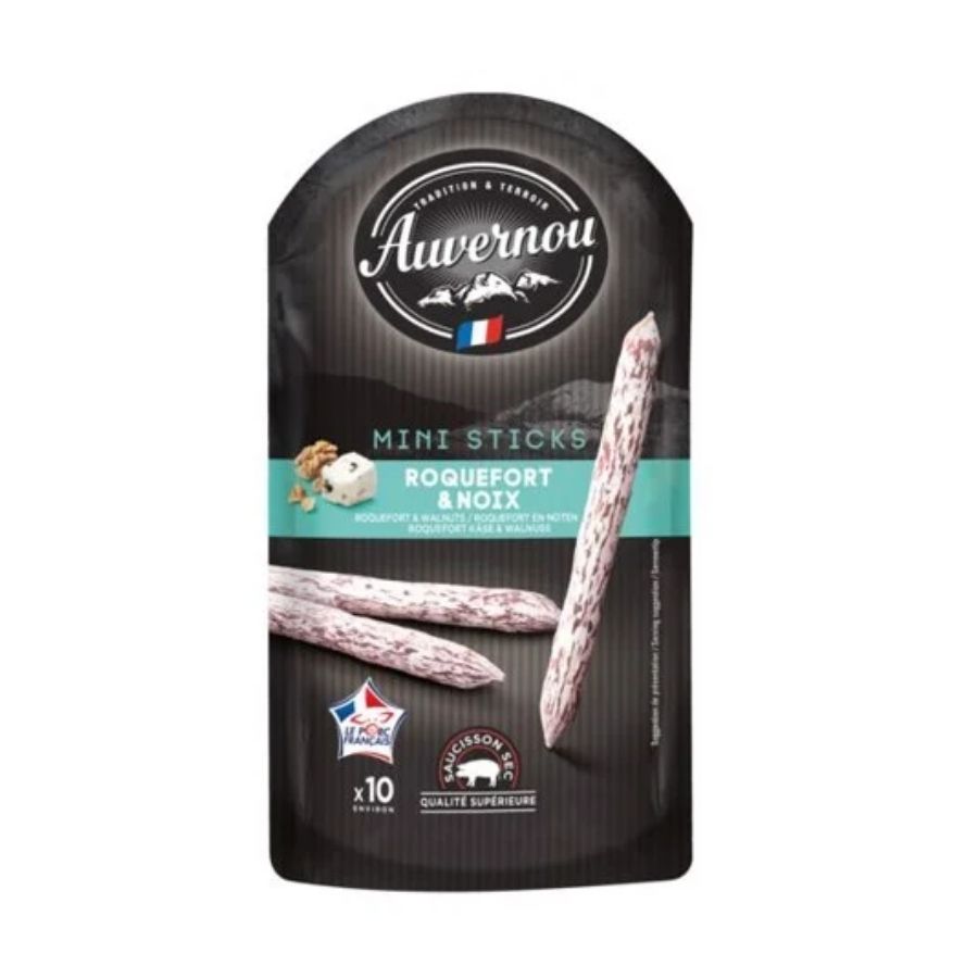 Xúc xích khô Mini Sticks Roquefort & Noix Auvernou 100g