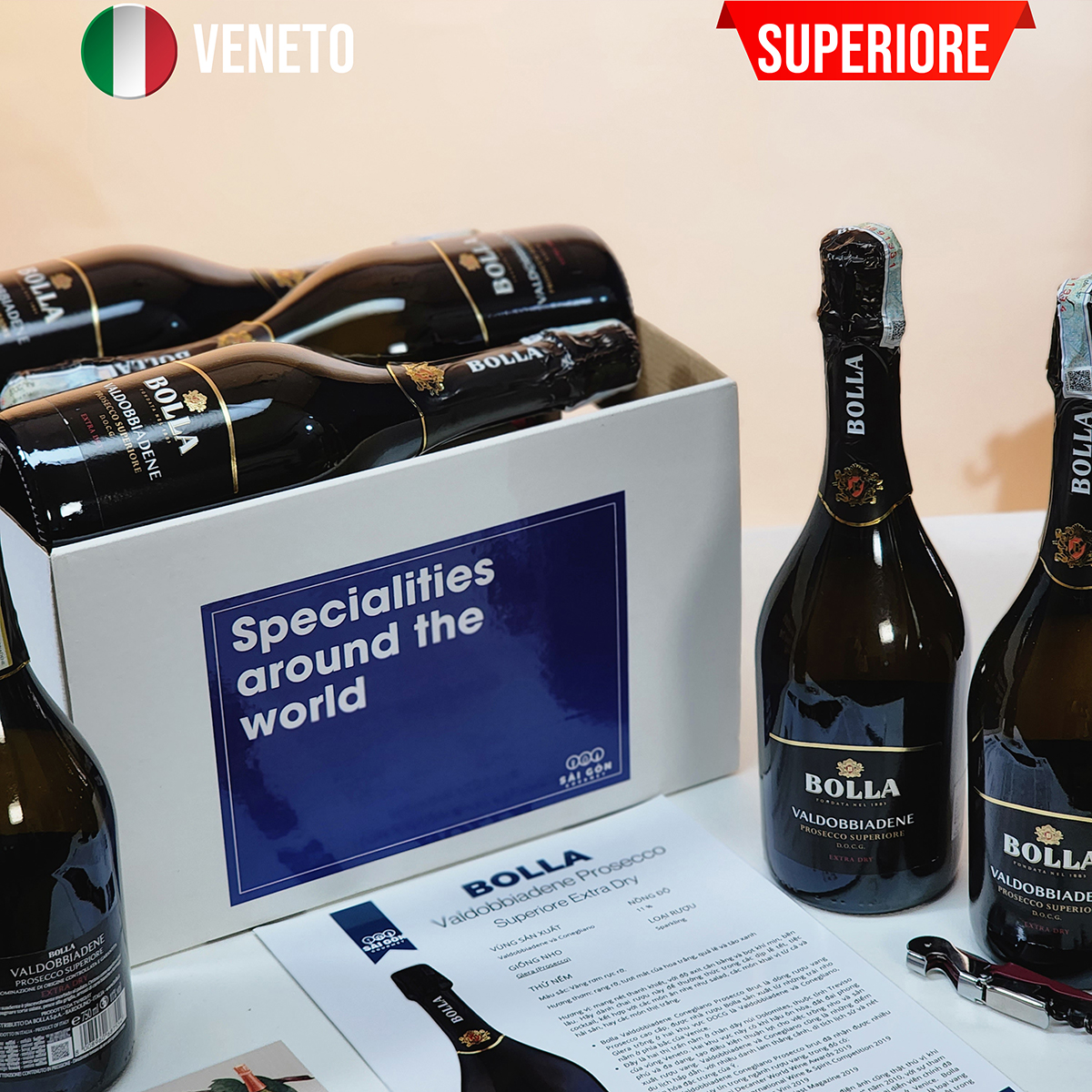 Vang Sparkling Italy VALDOBBIADENE PROSECO