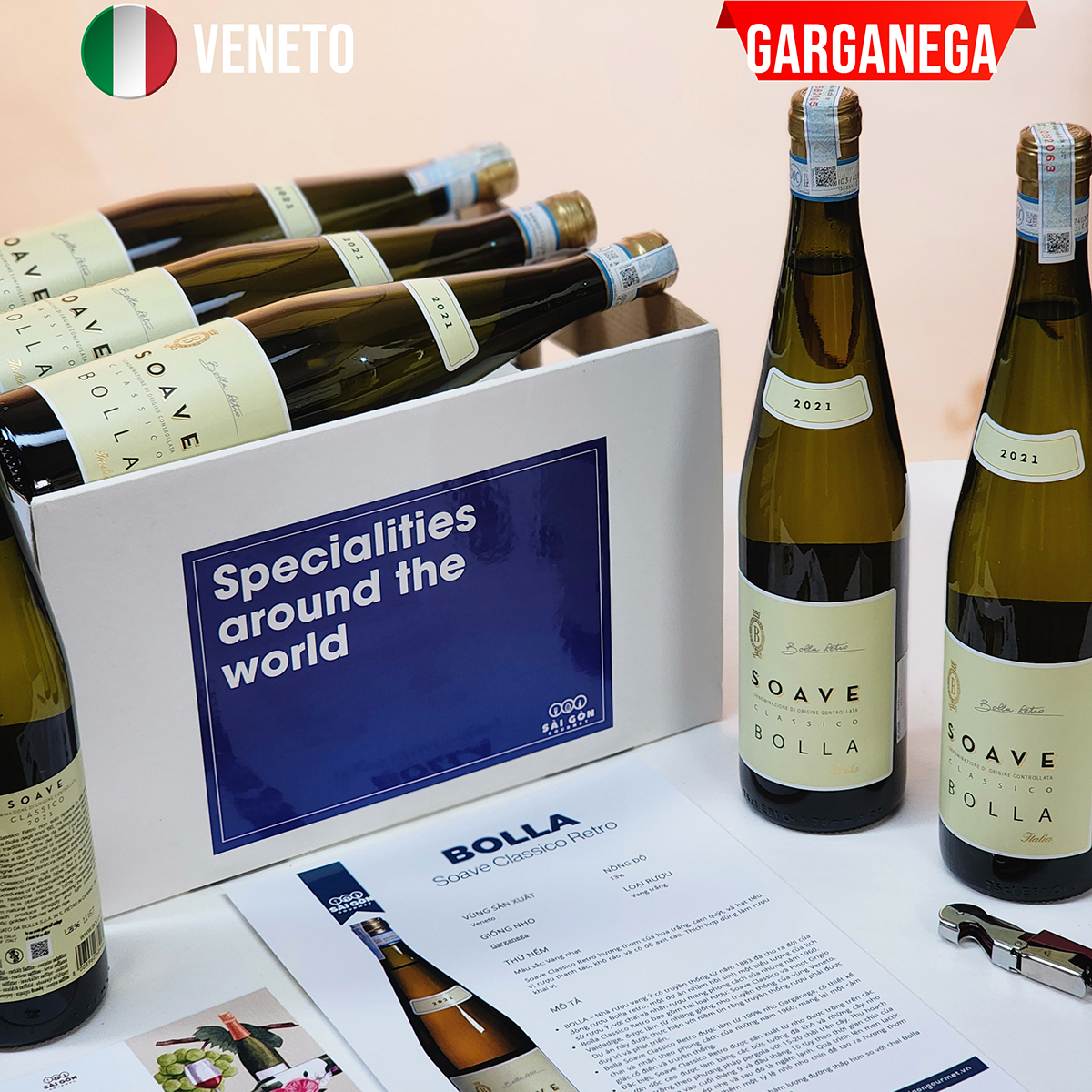 Vang Trắng Italy BOLLA SOAVE CLASSICO RETRO - BOX 6