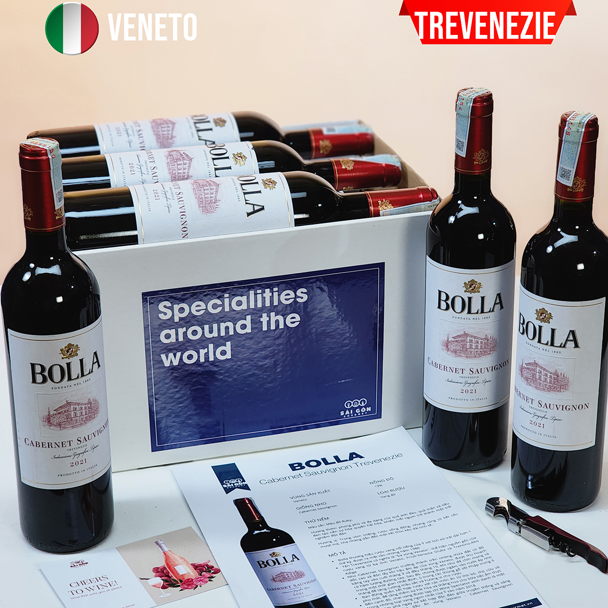 Vang đỏ Italy DELLE VENEZIE - BOX 6