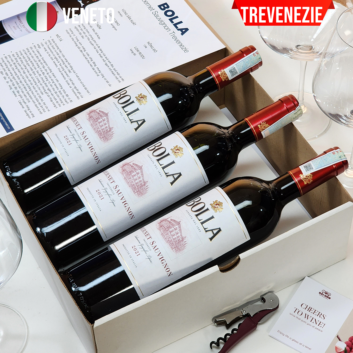 Vang đỏ Italy DELLE VENEZIE - BOX 3
