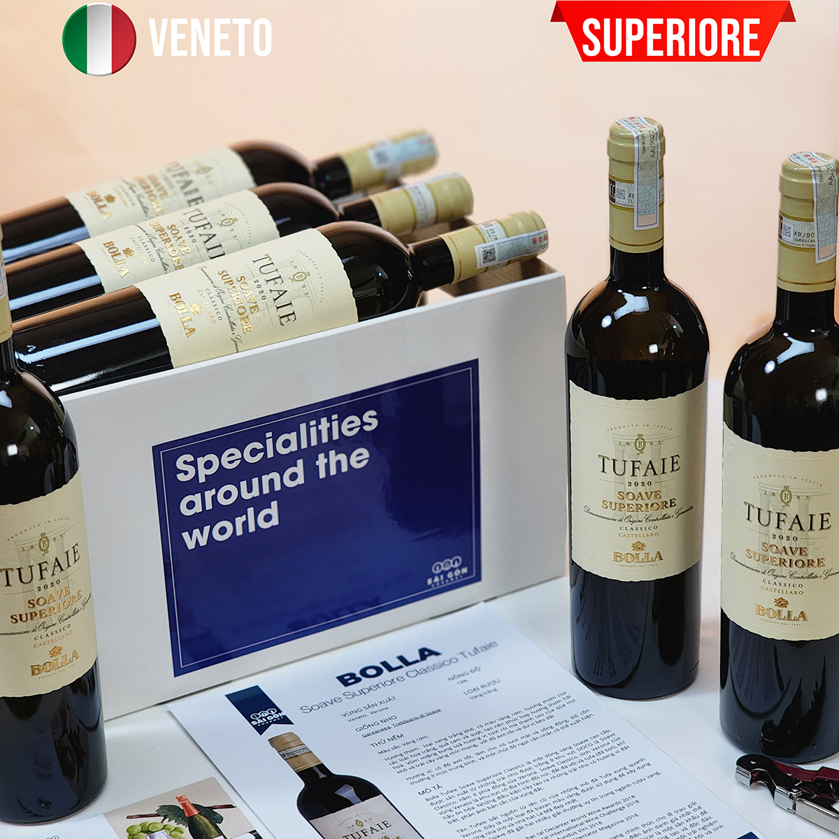 Vang Trắng Italy SOAVE SUPERIORE CLASSICO TUFAIE - BOX 6