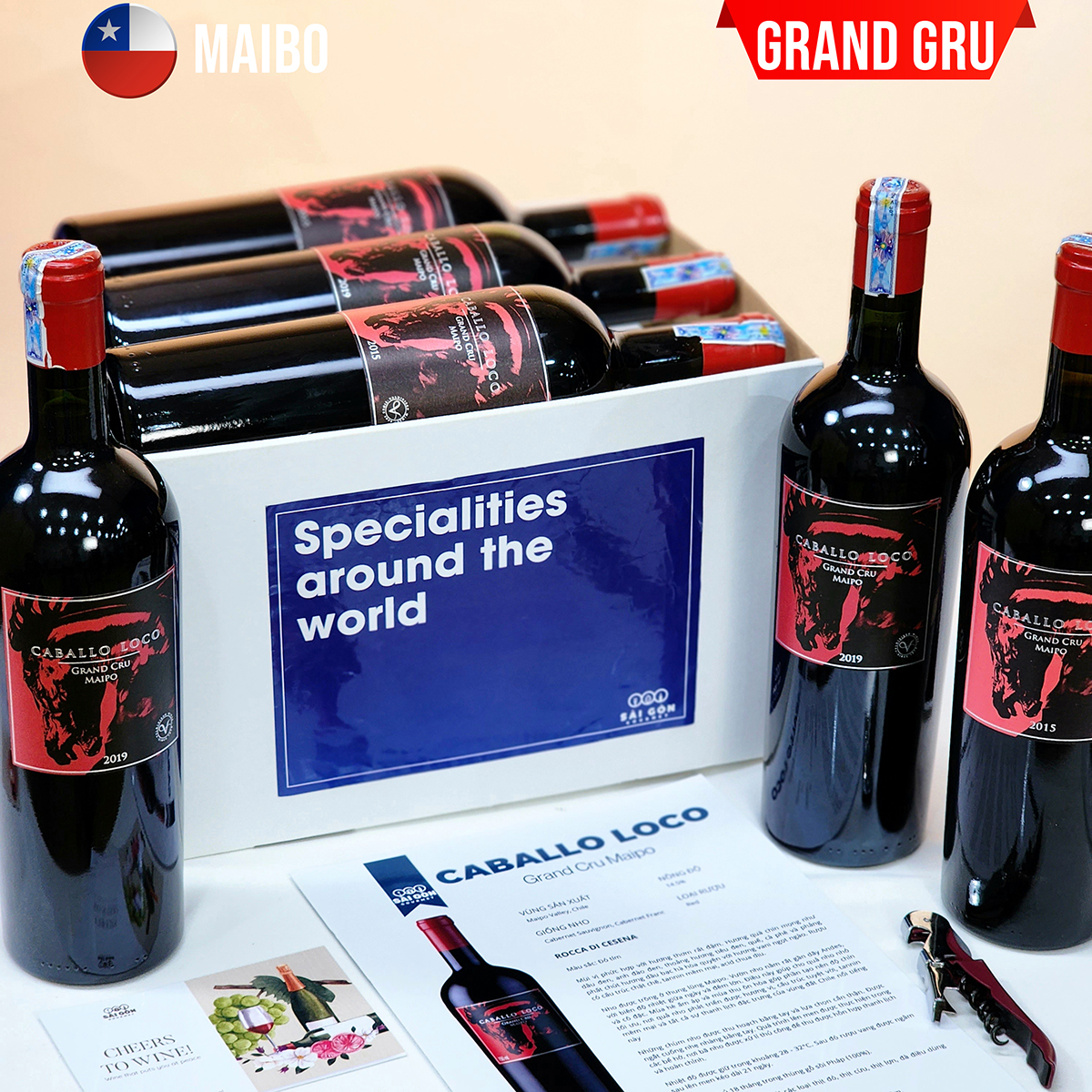 Vang Đỏ Chile GRAND CRU MAIPO - BOX 6