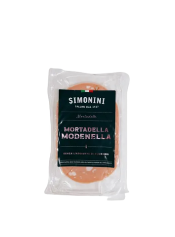 Giăm Bông Mortadella Modena hạt dẻ cười Simonini – Sliced 80g