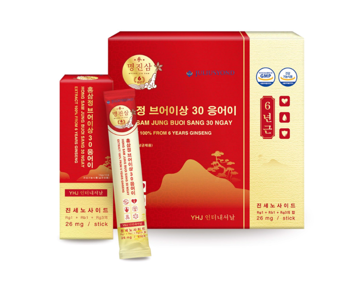 Hong Sam Jung Buoi Sang 30 Ngay - Hộp 10g x 30 gói
