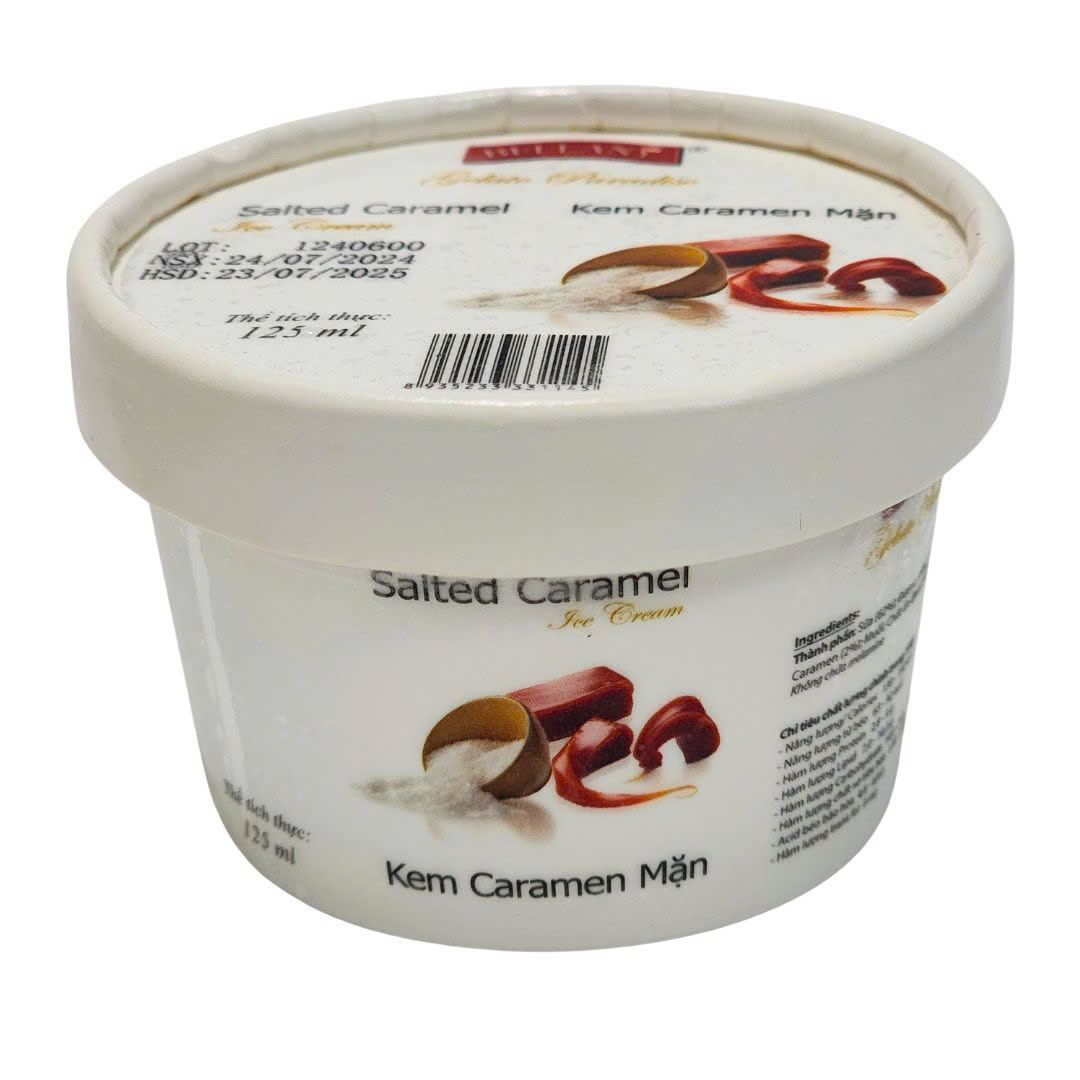 Kem Gelato Caramel mặn / Salted Caramel Gelato 125ml