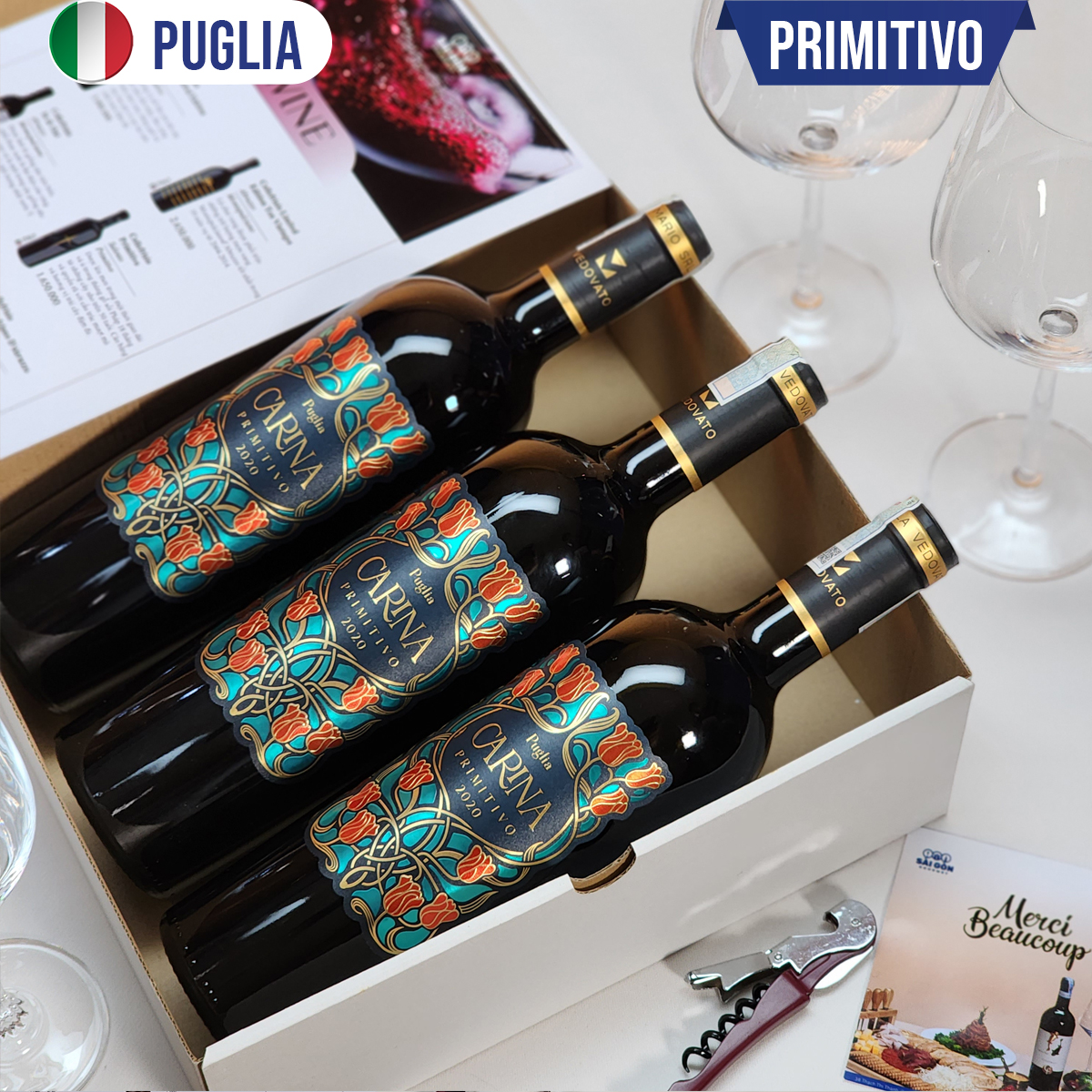 VANG ĐỎ ITALY CARINA PRIMITIVE 2020 - BOX 3