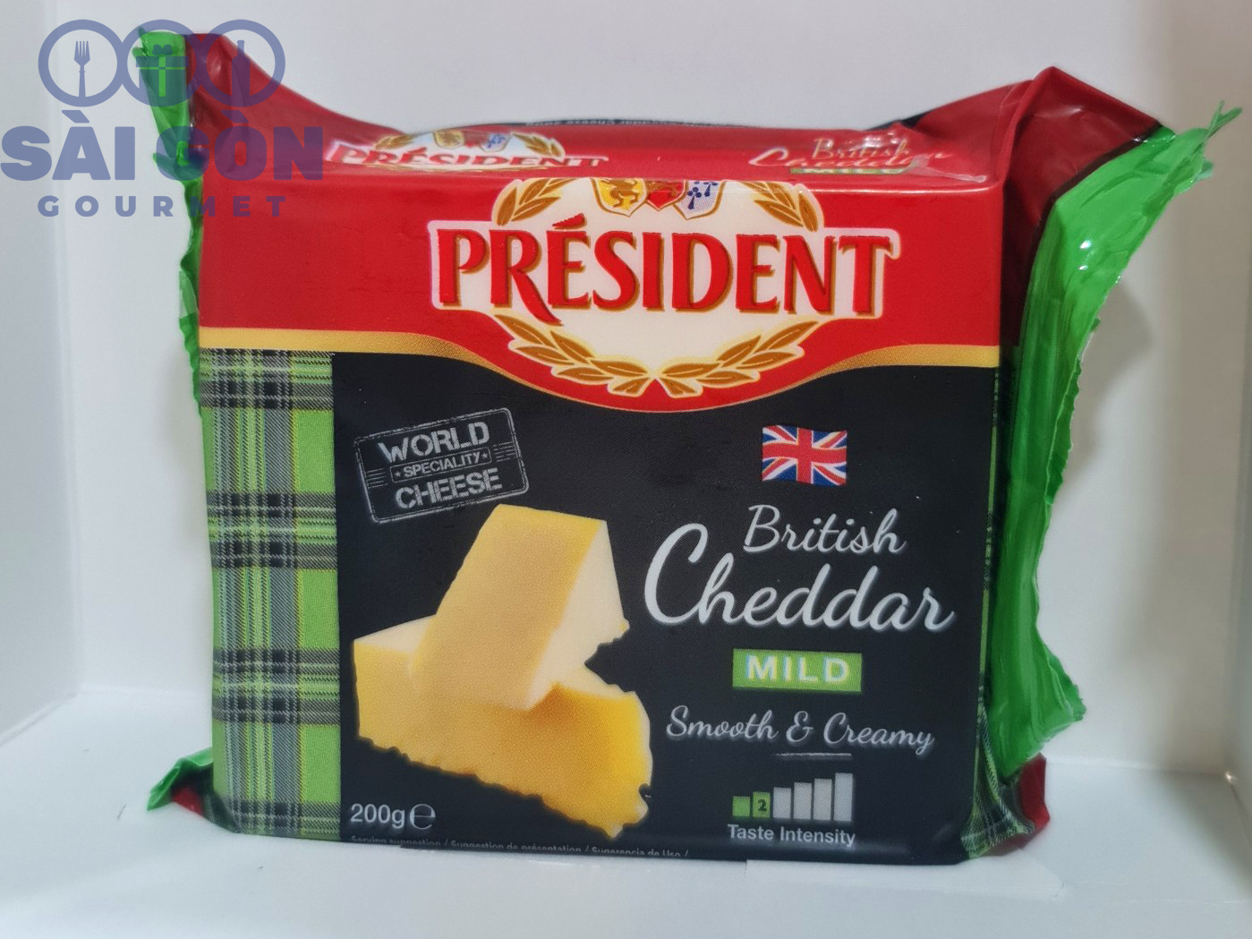 PHÔ MAI PRESIDENT - MILD WHITE CHEDDAR 200g