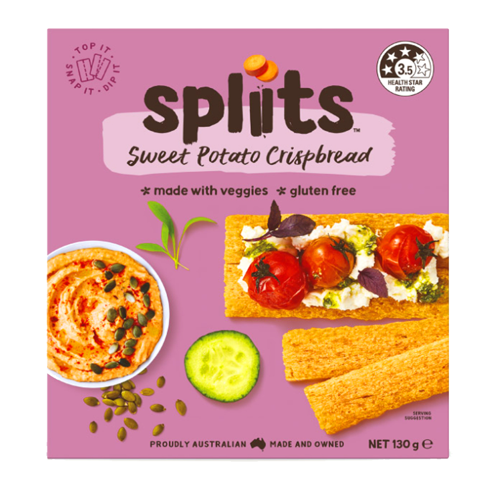 Bánh cracker khoai lang Organ - Spliits sweet potato Crispibread  Hộp 130g