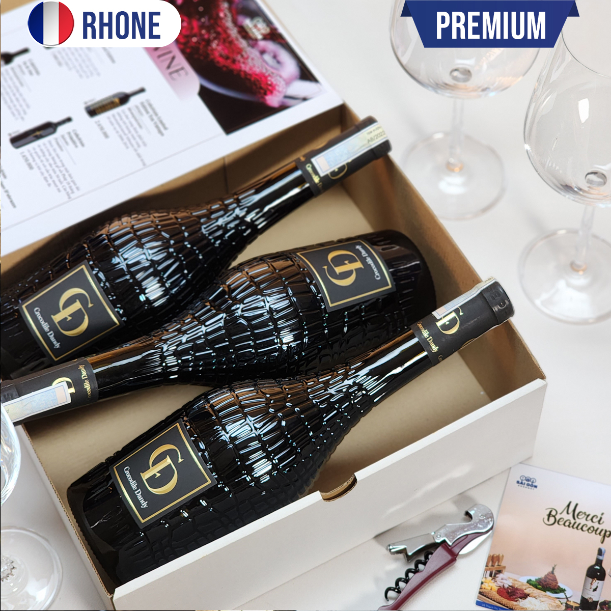 Vang đỏ Pháp CROCODILE DANDY ROUGE  - BOX 3