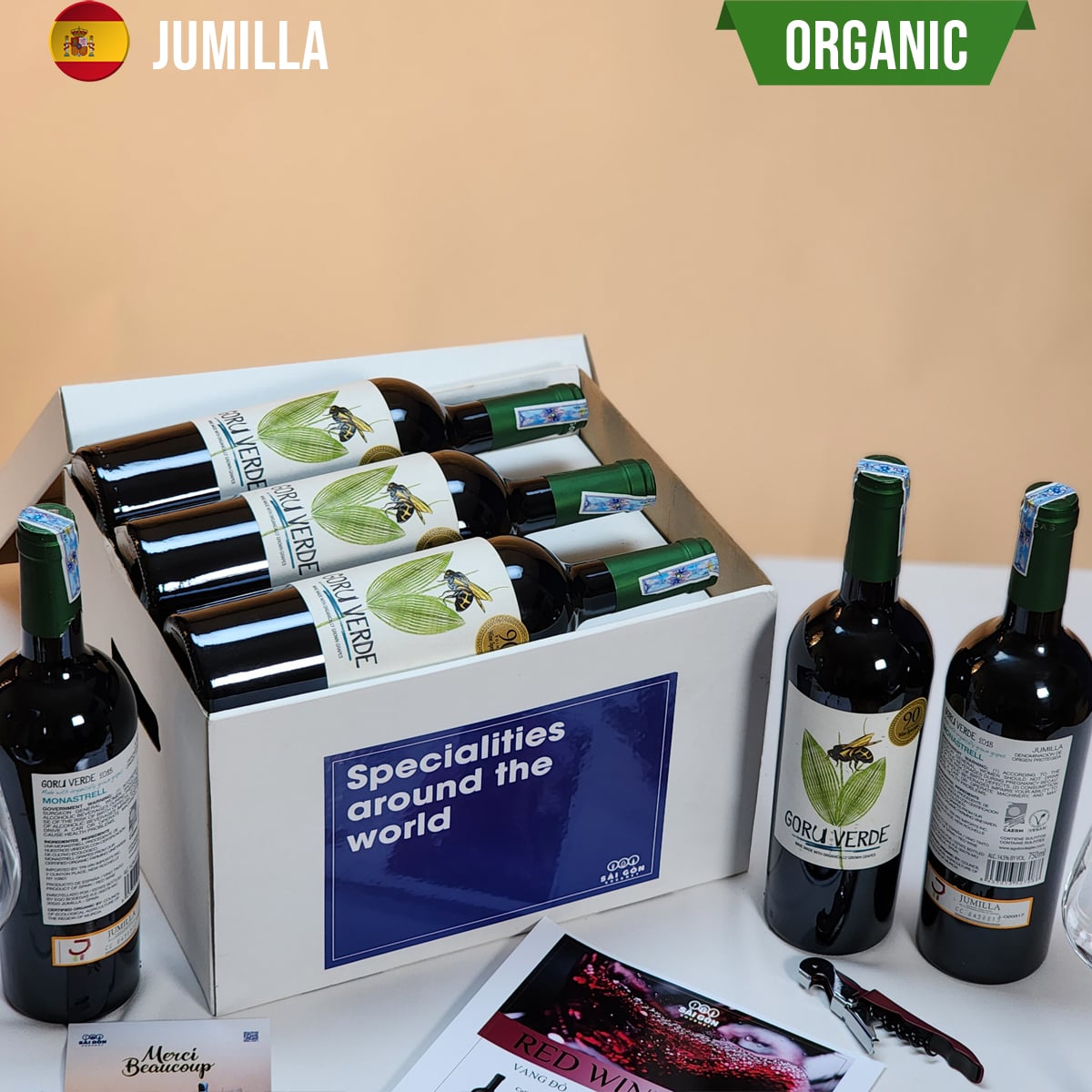 Vang Đỏ Tây Ban Nha GORU VERDE -  Box 6