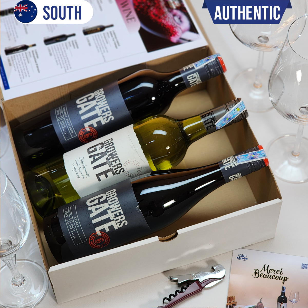 Hộp 3 Vang Australia GROWERS GATES